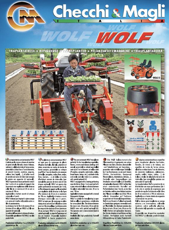 C&M (Checchi & Magli) WOLF transplanter brochure